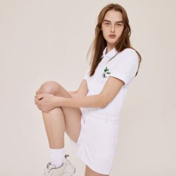 Lacoste Lacoste x Jeremyville Design Classic Fit Polo Shirt Pánské - Šortky Bílé | CZ-d40tLu